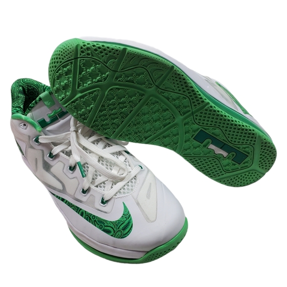Nike Max Lebron 11 XI Low Size 11 White Green - Picture 10 of 14